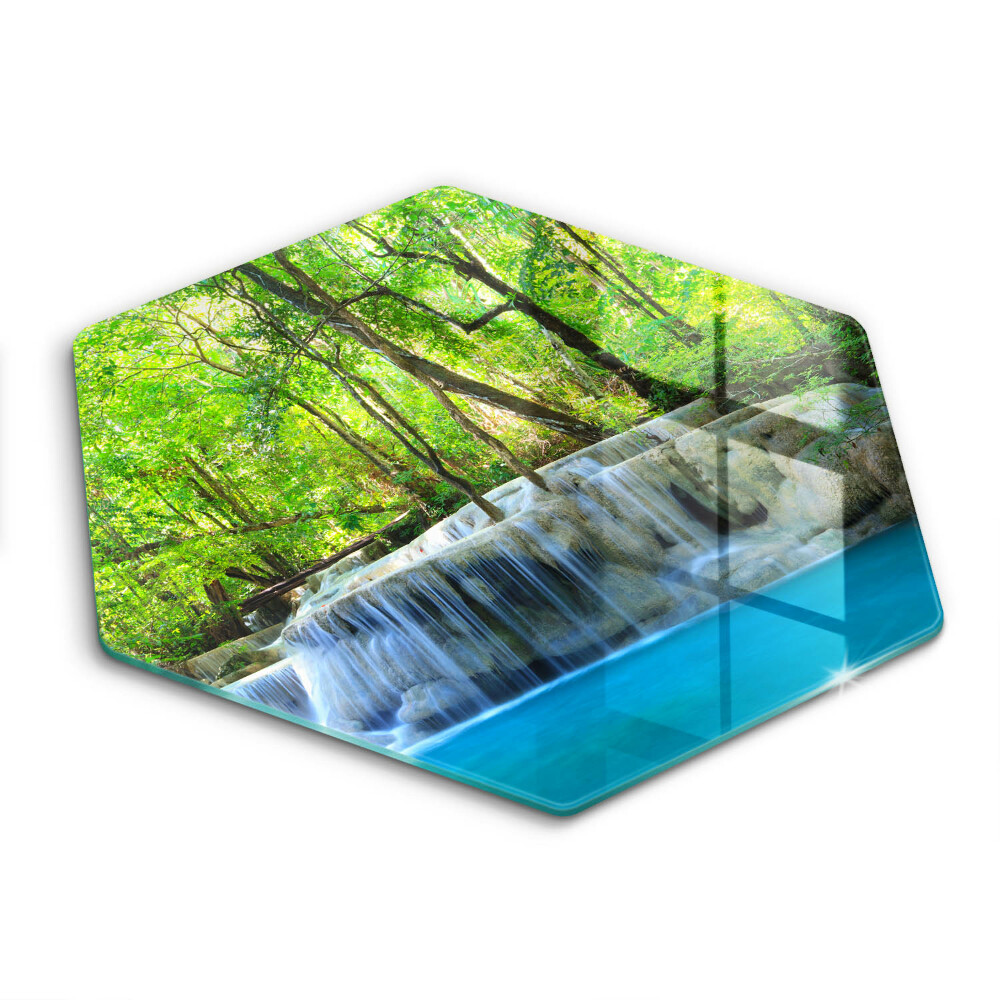 Chopping board Waterfall in the forest