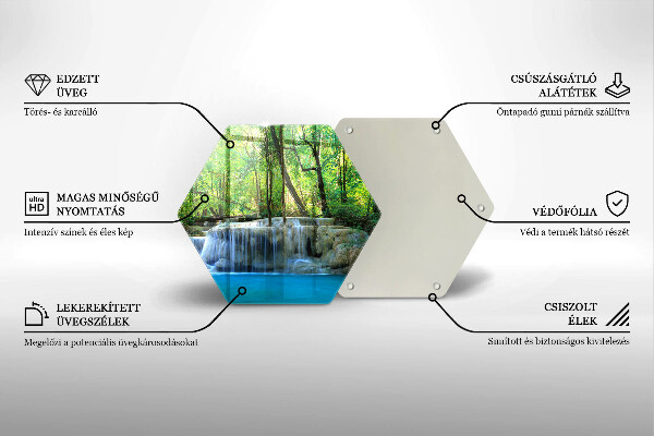 Chopping board Waterfall in the forest