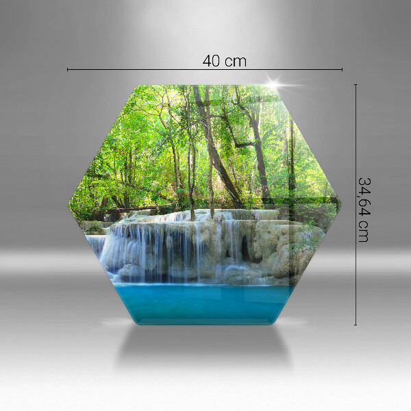 Chopping board Waterfall in the forest