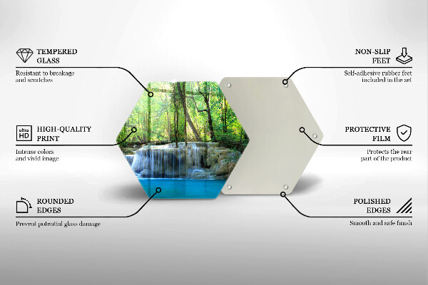 Chopping board Waterfall in the forest