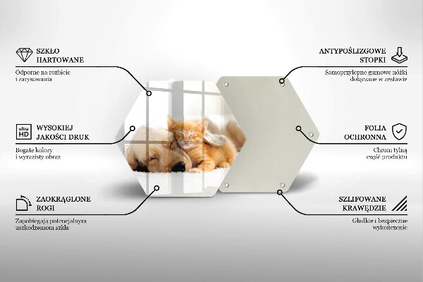 Chopping board Animals dog and cat