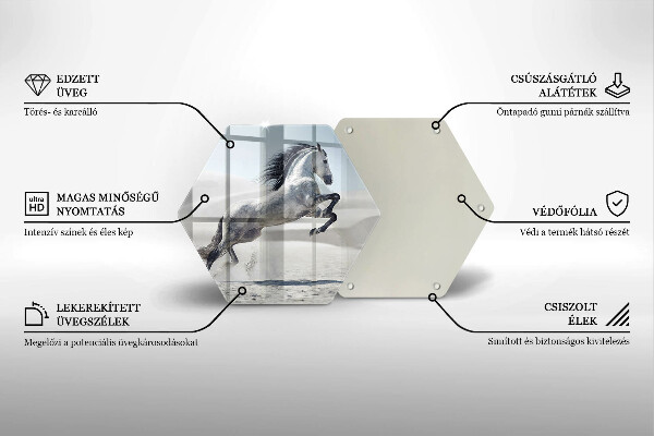 Chopping board White Romanian horse
