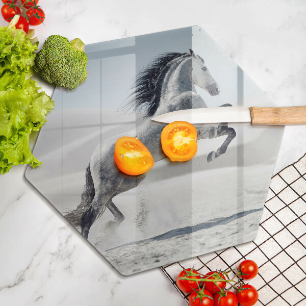 Chopping board White Romanian horse