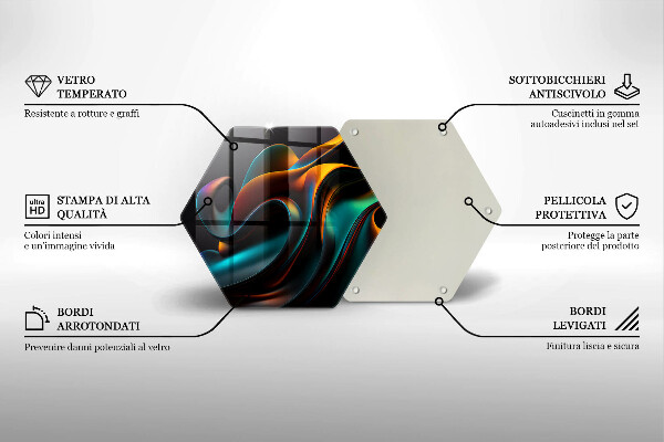 Glass worktop protector Colorful abstraction