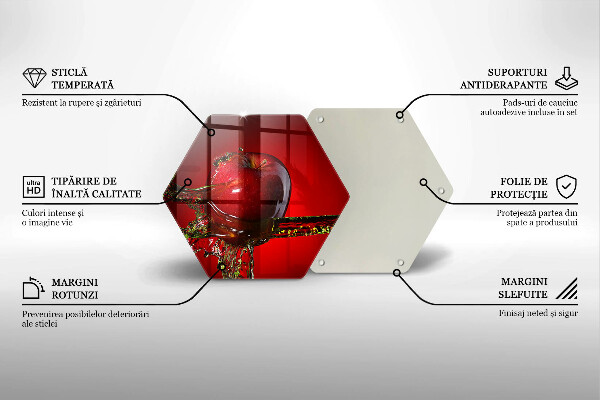 Chopping board Apple fruit in water