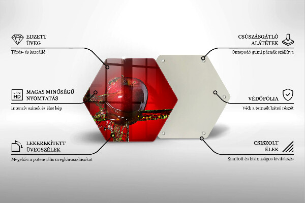 Chopping board Apple fruit in water