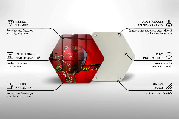 Chopping board Apple fruit in water