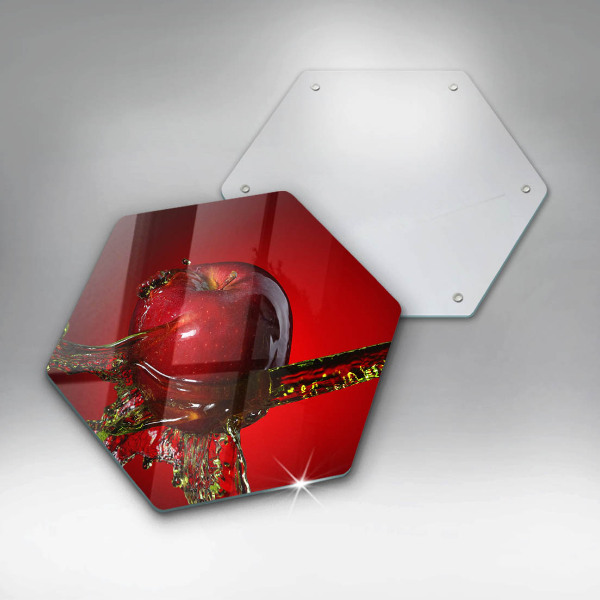 Chopping board Apple fruit in water