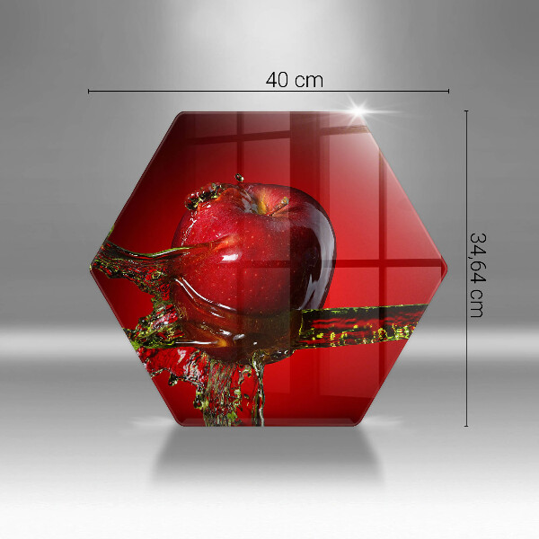 Chopping board Apple fruit in water