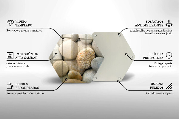 Chopping board Oval stone pattern