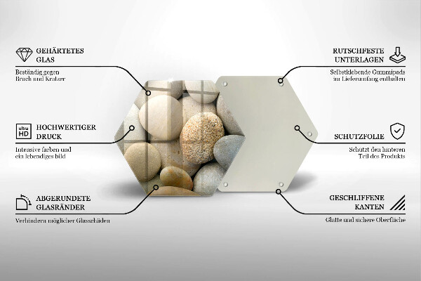 Chopping board Oval stone pattern