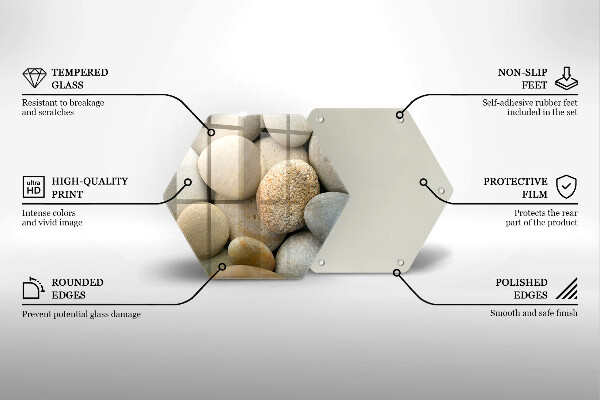 Chopping board Oval stone pattern