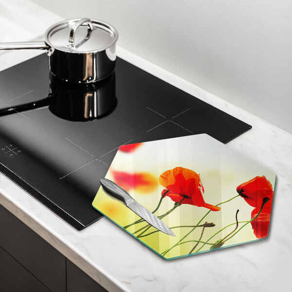 Chopping board Red flowers