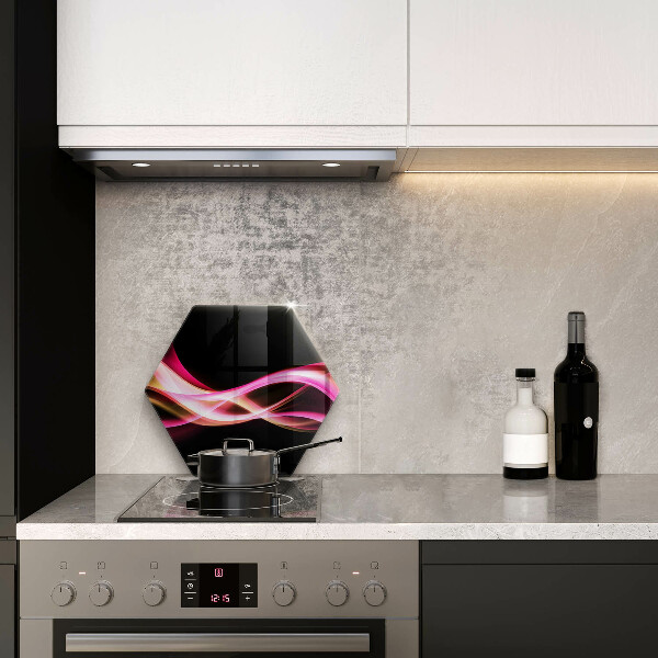 Chopping board glass Neon Smoke abstraction