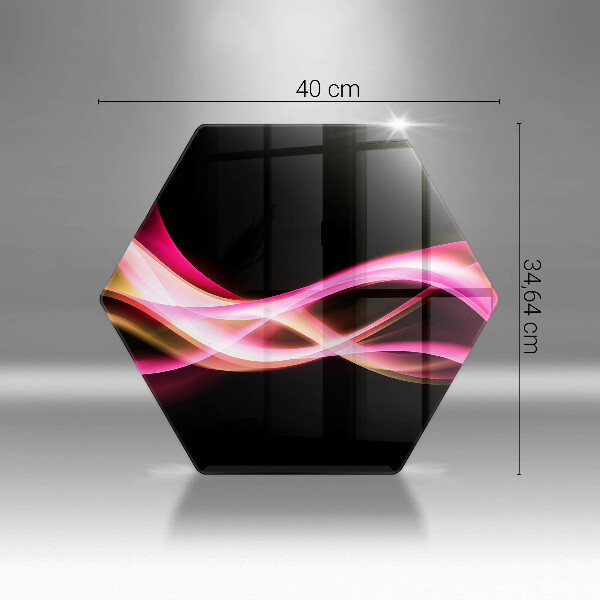 Chopping board glass Neon Smoke abstraction