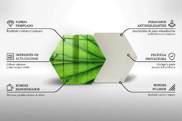 Chopping board glass Nature leaf veins