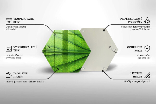 Chopping board glass Nature leaf veins