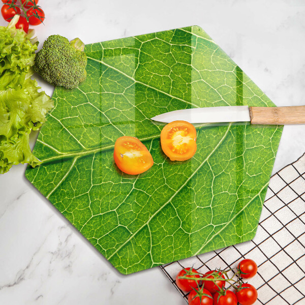 Chopping board glass Leaf lines nature