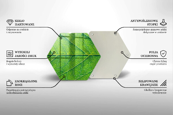 Chopping board glass Leaf lines nature