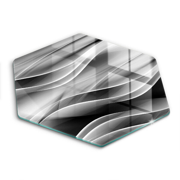 Chopping board glass Abstraction of smoke lines