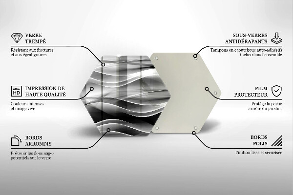 Chopping board glass Abstraction of smoke lines