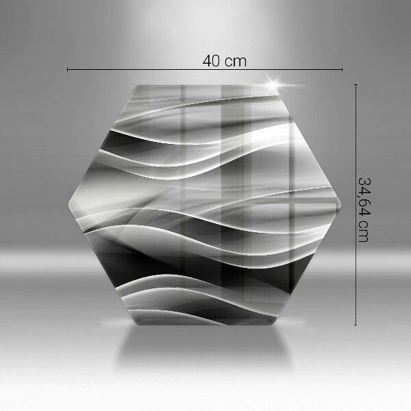 Chopping board glass Abstraction of smoke lines