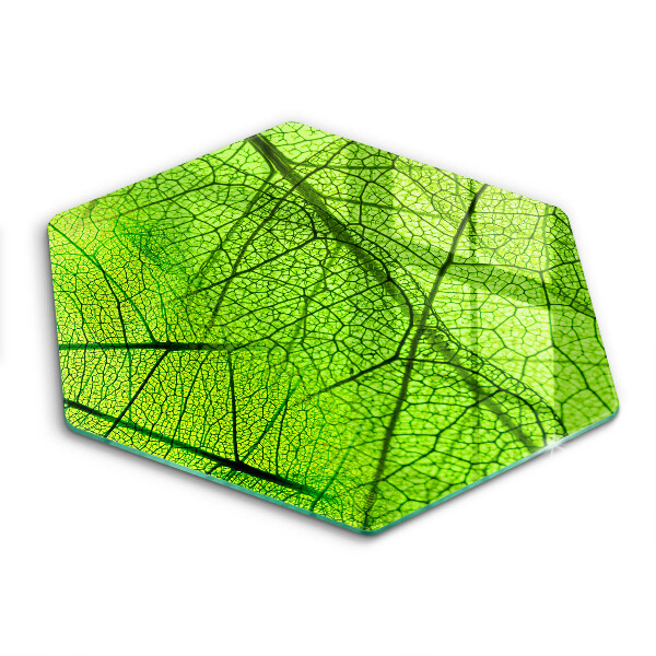 Chopping board glass Natura leaves