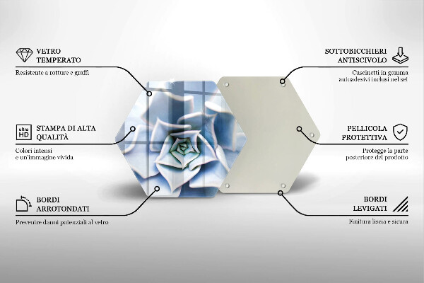 Chopping board glass Flower plant