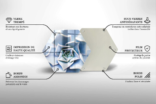 Chopping board glass Flower plant