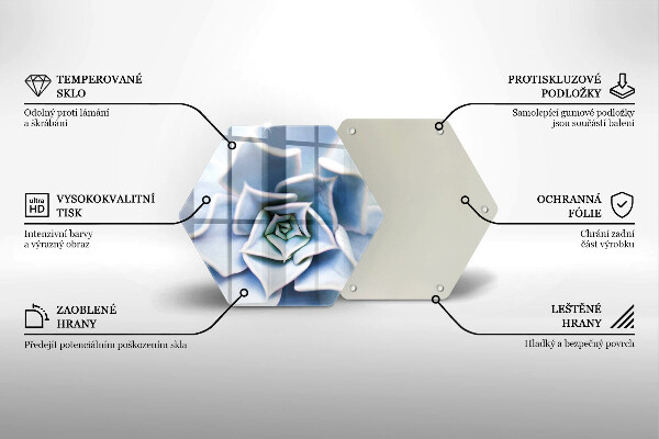 Chopping board glass Flower plant