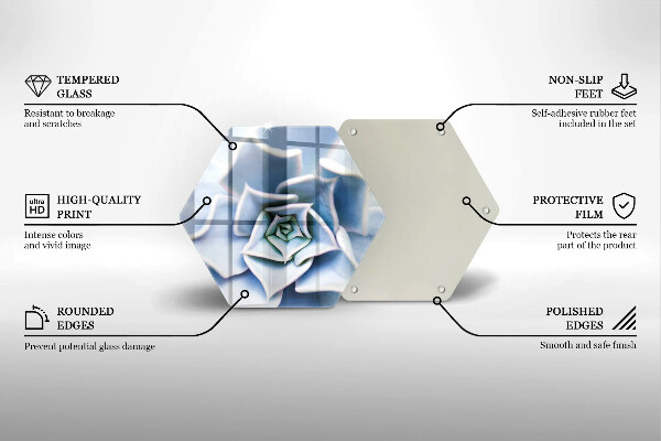 Chopping board glass Flower plant