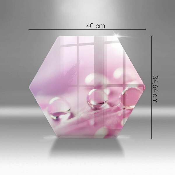 Chopping board glass Rosa flower petals