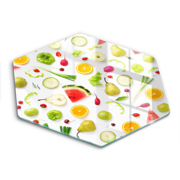 Chopping board Fruit and vegetables pattern