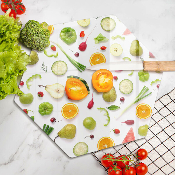 Chopping board Fruit and vegetables pattern