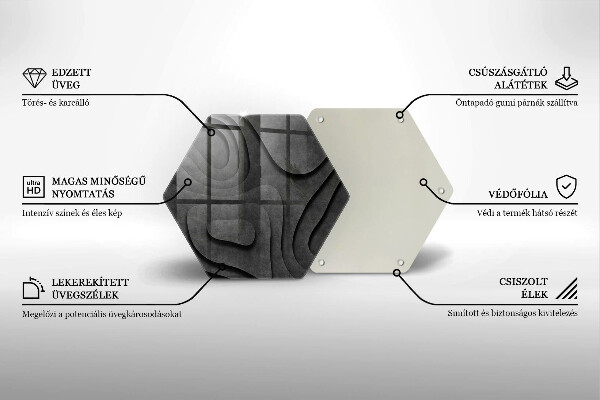 Chopping board 3D stone shapes