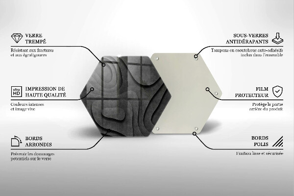 Chopping board 3D stone shapes