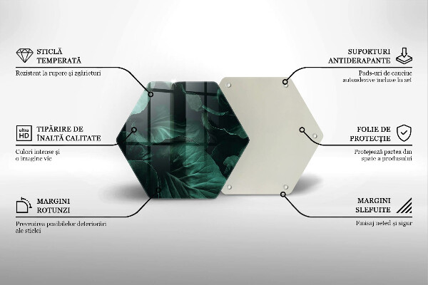 Chopping board Wild dark leaves