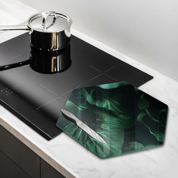 Chopping board Wild dark leaves