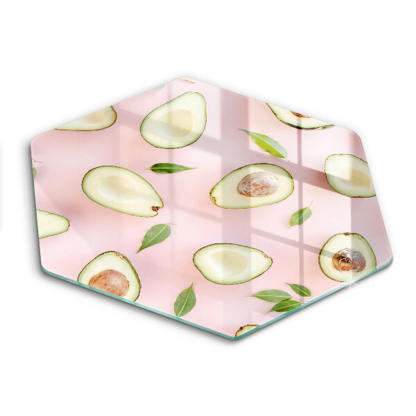 Glass chopping board Avocado pattern