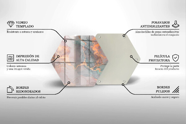 Chopping board Marble with gold