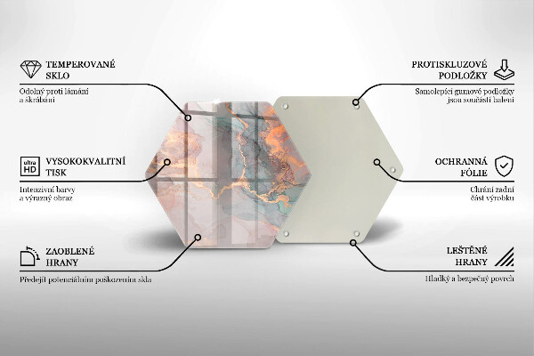 Chopping board Marble with gold