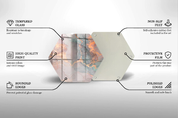 Chopping board Marble with gold