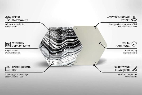 Glass worktop saver Ink abstraction