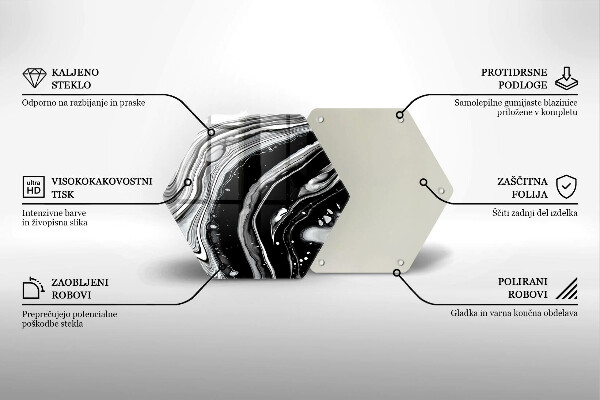 Glass worktop saver Ink abstraction