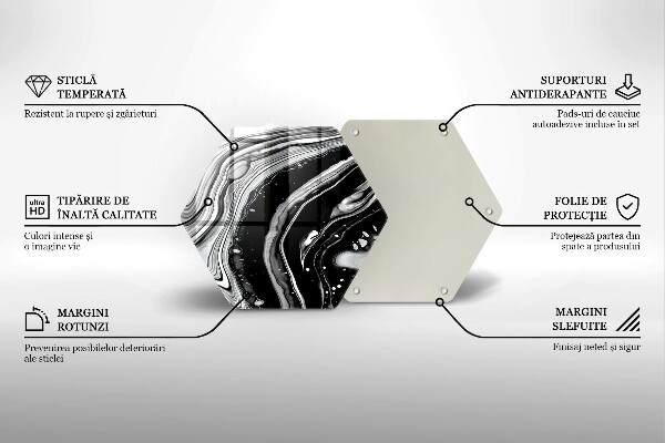 Glass worktop saver Ink abstraction