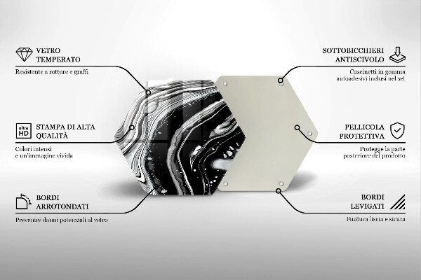 Glass worktop saver Ink abstraction