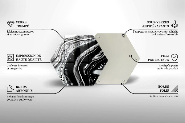 Glass worktop saver Ink abstraction