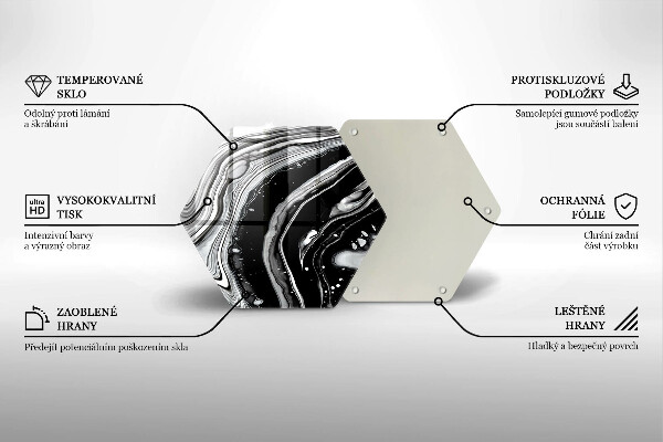 Glass worktop saver Ink abstraction