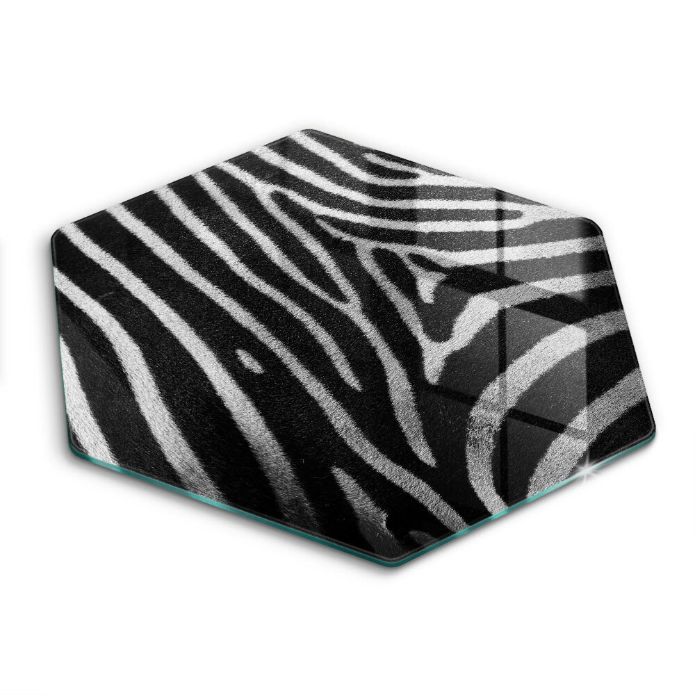 Glass worktop saver Zebra stripes