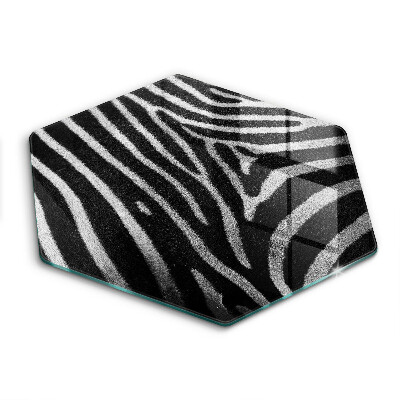 Glass worktop saver Zebra stripes